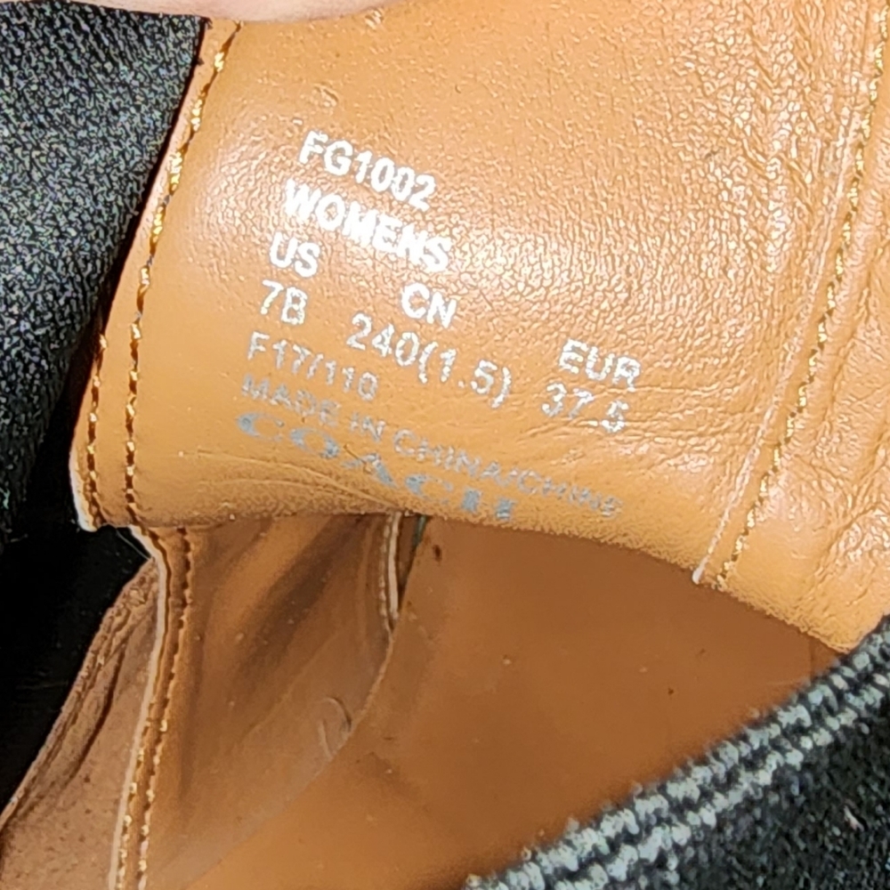 Coach Chelsea Buckle Boots SIZE 7 BLACK LEATHER - Picture 7 of 8
